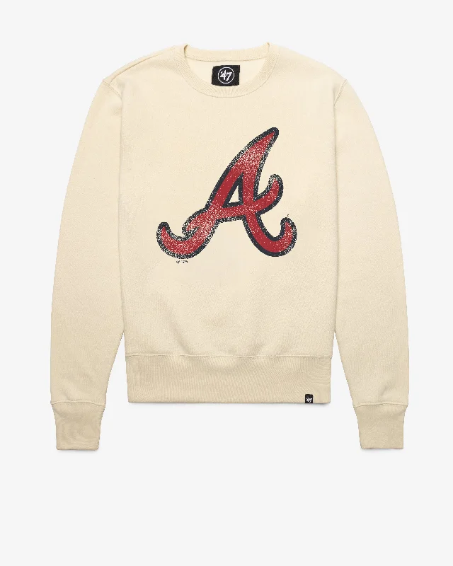 V - neck men sweatshirt for a unique look ATLANTA BRAVES D IMPRINT '47 HEADLINE CREW
