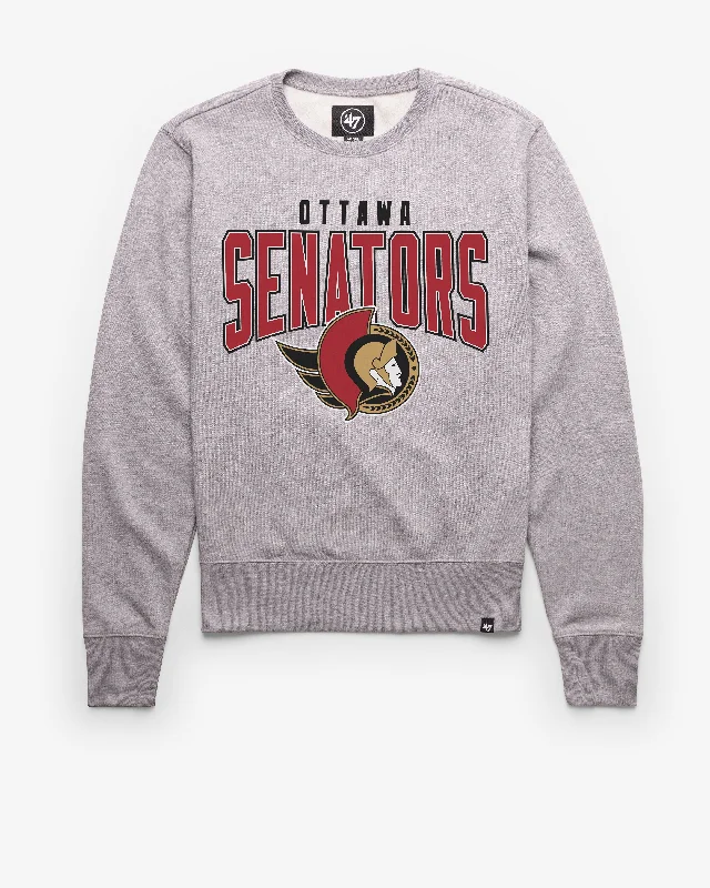 Solid - color men sweatshirt in classic navy blue OTTAWA SENATORS TEAM ELEMENTS ARCH '47 HEADLINE CREW
