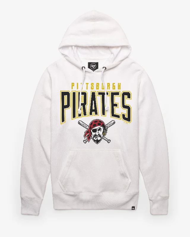Striped men sweatshirt with a nautical theme PITTSBURGH PIRATES TEAM ELEMENTS ARCH '47 HEADLINE HOOD
