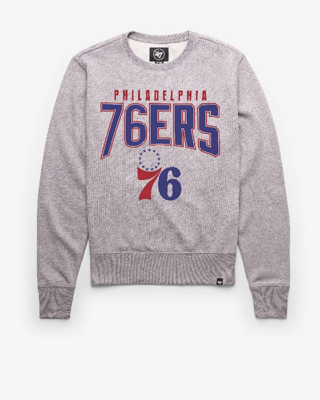 Thermal men sweatshirt for cold - weather activities PHILADELPHIA 76ERS TEAM ELEMENTS ARCH '47 HEADLINE CREW