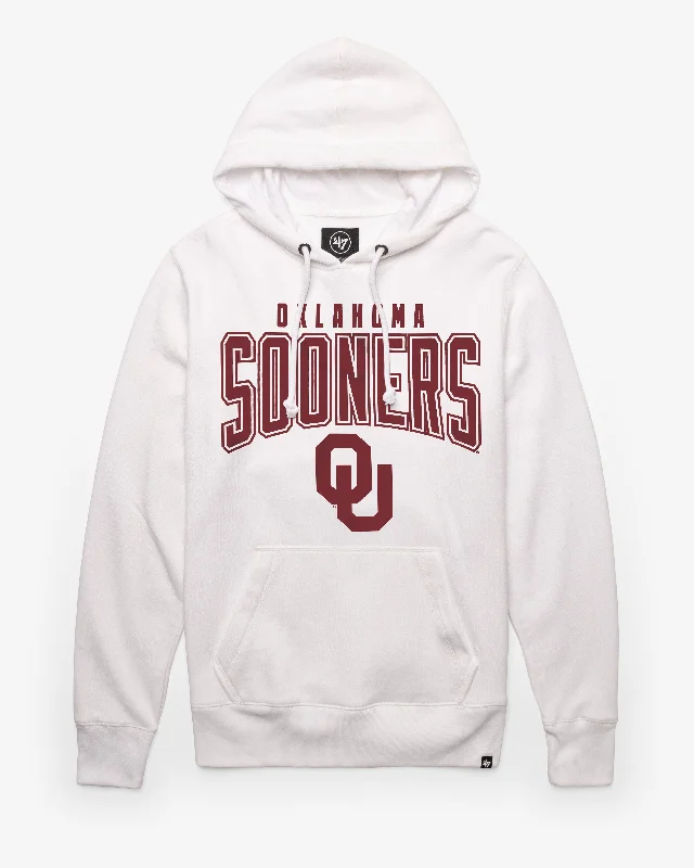Moisture - wicking men sweatshirt for workouts OKLAHOMA SOONERS TEAM ELEMENTS ARCH '47 HEADLINE HOOD