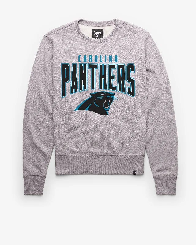 Slim - fit men sweatshirt to show off your physique CAROLINA PANTHERS TEAM ELEMENTS ARCH '47 HEADLINE CREW