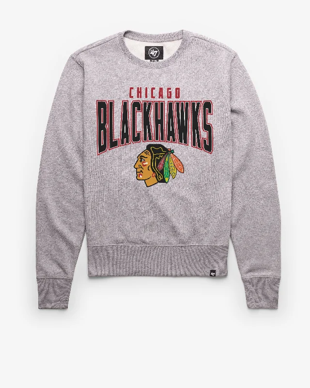 Striped men sweatshirt with a nautical theme CHICAGO BLACKHAWKS TEAM ELEMENTS ARCH '47 HEADLINE CREW