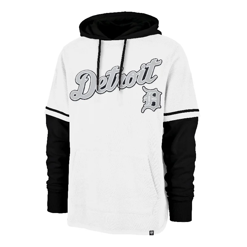 Hooded men sweatshirt with a drawstring closure DETROIT TIGERS FLASHBACK SHORTSTOP '47 PULLOVER HOOD