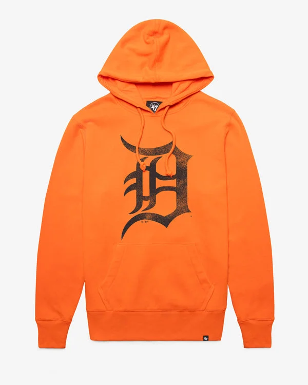 Solid - color men sweatshirt in classic navy blue DETROIT TIGERS D IMPRINT '47 HEADLINE HOOD