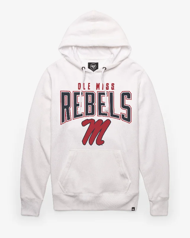 Men sweatshirt with a pocket for convenience MISSISSIPPI REBELS TEAM ELEMENTS ARCH '47 HEADLINE HOOD