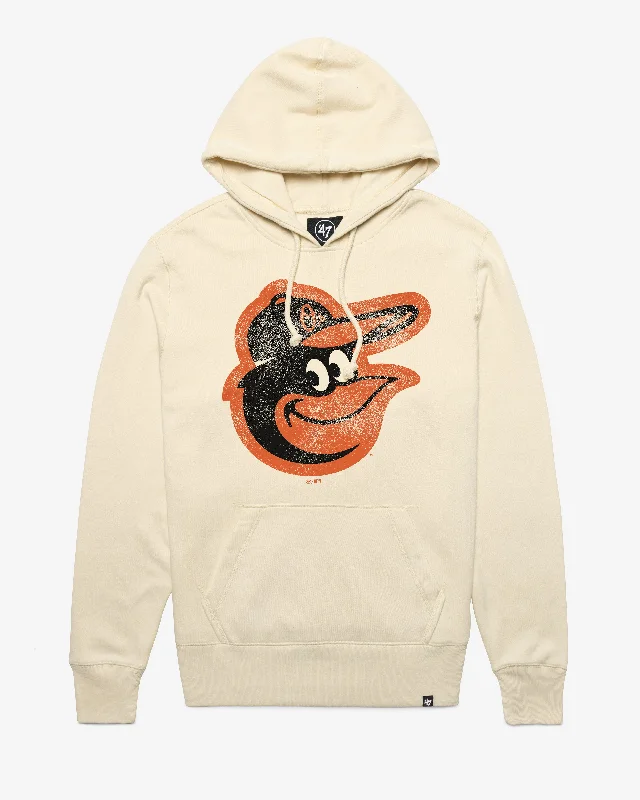 Fleece - lined men sweatshirt for extra warmth in winter BALTIMORE ORIOLES D IMPRINT '47 HEADLINE HOOD