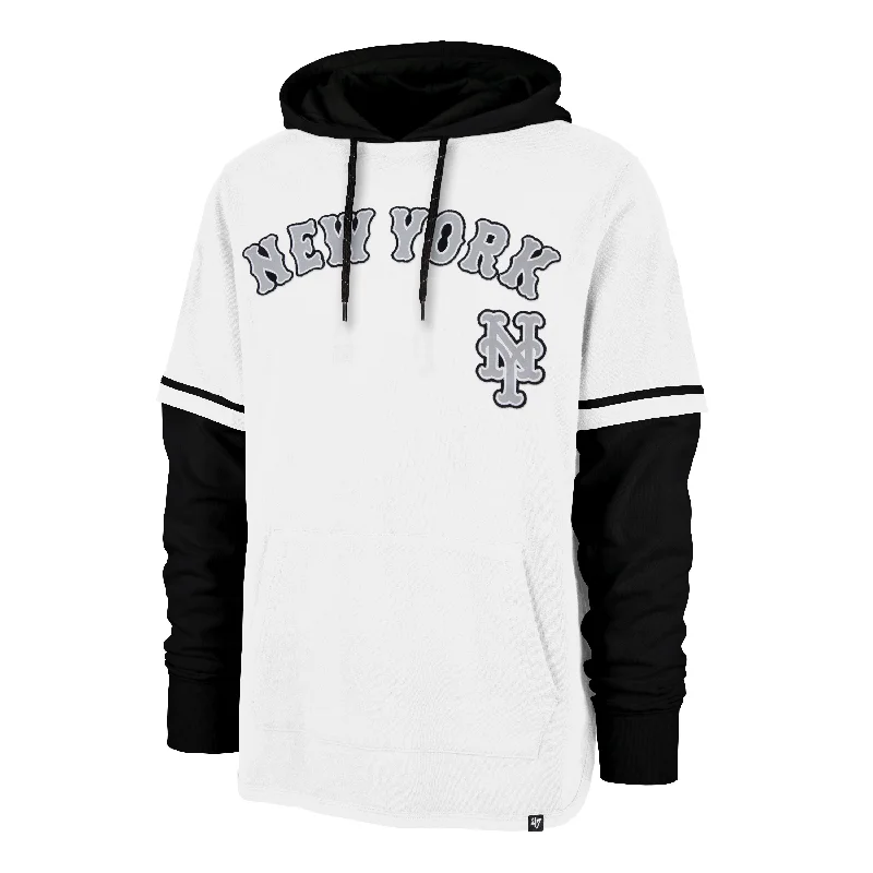 Slim - fit men sweatshirt to show off your physique NEW YORK METS FLASHBACK SHORTSTOP '47 PULLOVER HOOD