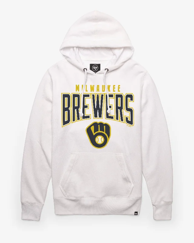 Striped men sweatshirt with a nautical theme MILWAUKEE BREWERS TEAM ELEMENTS ARCH '47 HEADLINE HOOD
