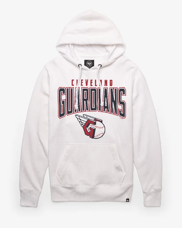 Striped men sweatshirt with a nautical theme CLEVELAND GUARDIANS TEAM ELEMENTS ARCH '47 HEADLINE HOOD