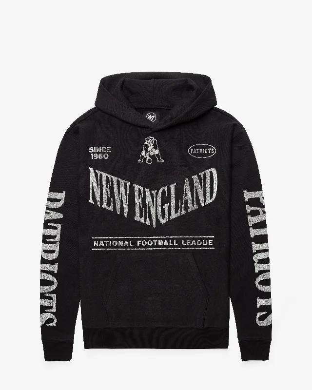 Thermal men sweatshirt for cold - weather activities NEW ENGLAND PATRIOTS HISTORIC GRINDSTONE '47 FOUNDATION HOOD