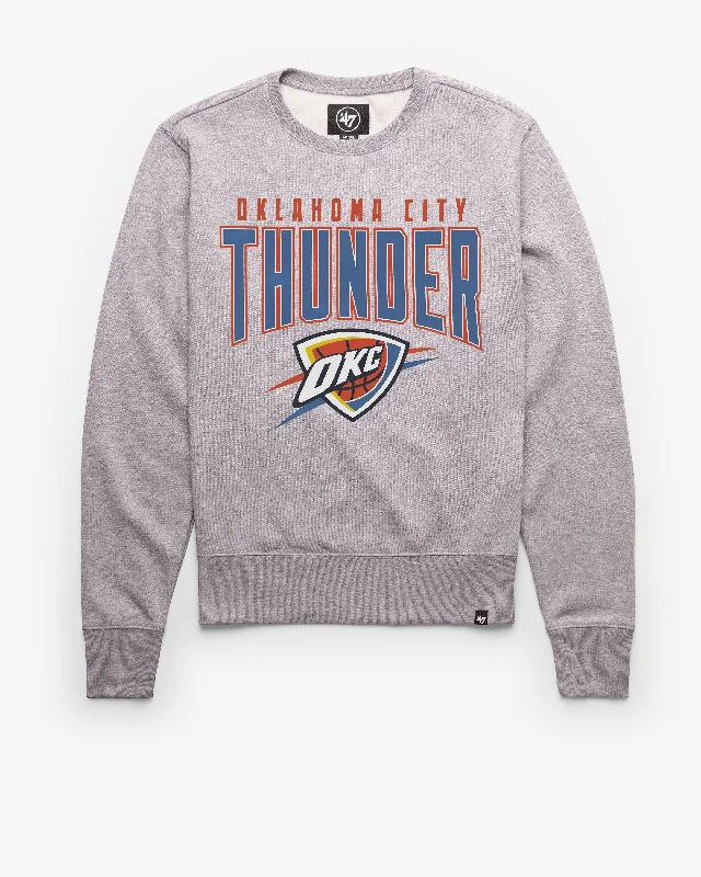 Solid - color men sweatshirt in classic navy blue OKLAHOMA CITY THUNDER TEAM ELEMENTS ARCH '47 HEADLINE CREW
