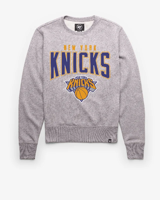 Fleece - lined men sweatshirt for extra warmth in winter NEW YORK KNICKS TEAM ELEMENTS ARCH '47 HEADLINE CREW