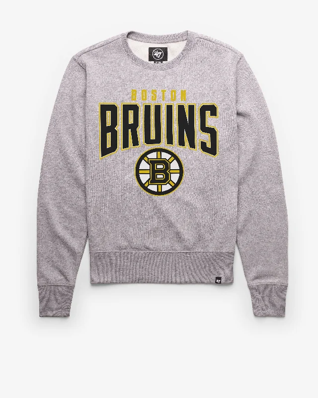 V - neck men sweatshirt for a unique look BOSTON BRUINS TEAM ELEMENTS ARCH '47 HEADLINE CREW