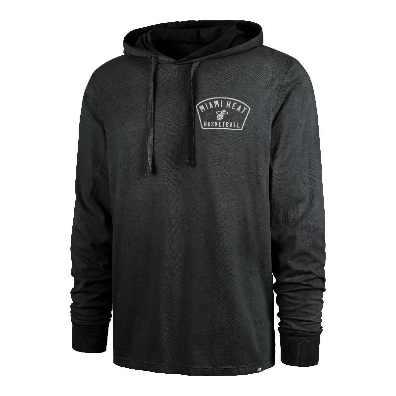 Fleece - lined men sweatshirt for extra warmth in winter MIAMI HEAT DUSTED OVERHAND '47 RIVER JERSEY HOOD