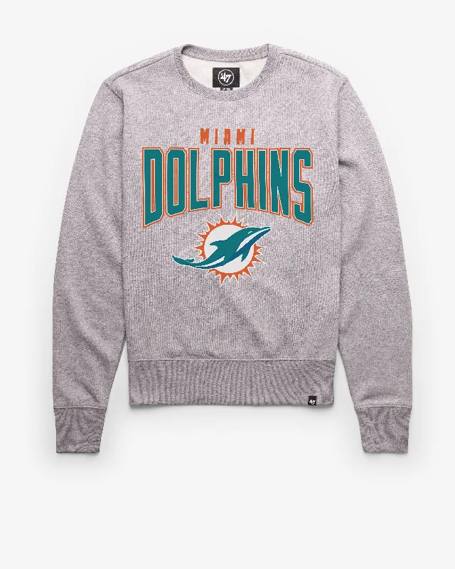 Men sweatshirt with a pocket for convenience MIAMI DOLPHINS TEAM ELEMENTS ARCH '47 HEADLINE CREW