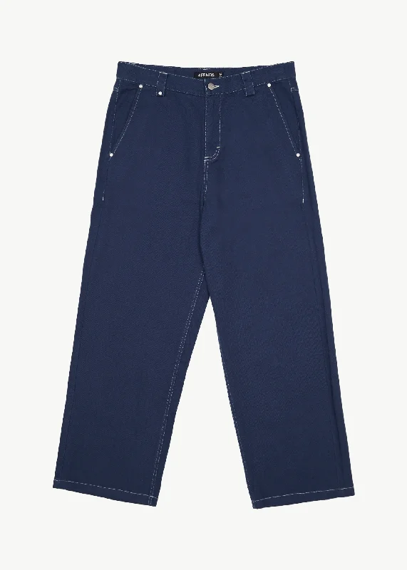 Men's drawstring casual jogger pants for comfortable workouts AFENDS Mens Pablo - Baggy Pants - Navy