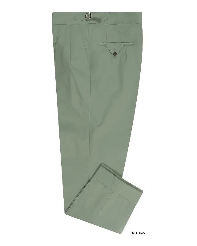 Men's distressed casual cotton pants for a laid - back bohemian style Travel Pants: Seaspray Green