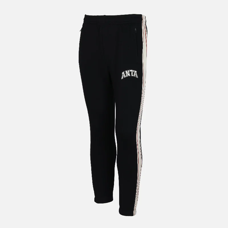 Men's pleated front casual wool blend pants for a classic aesthetic MEN KNIT TRACK PANTS