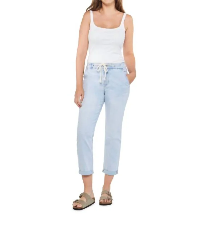 Men's ripped knee casual denim pants for a trendy street look Cara Pants In Cloud Blue