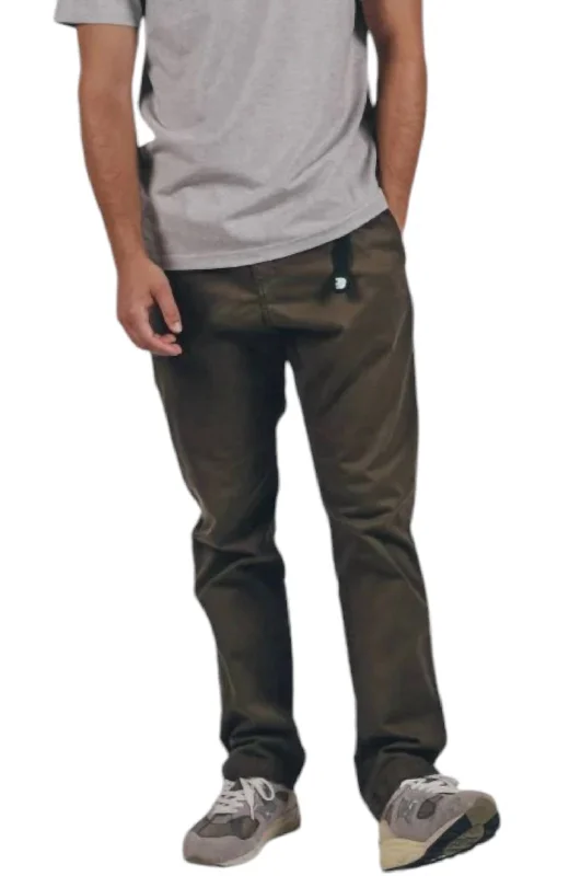 Men's cropped length casual linen pants for a breezy summer vibe Climber Pants In Ivy Green