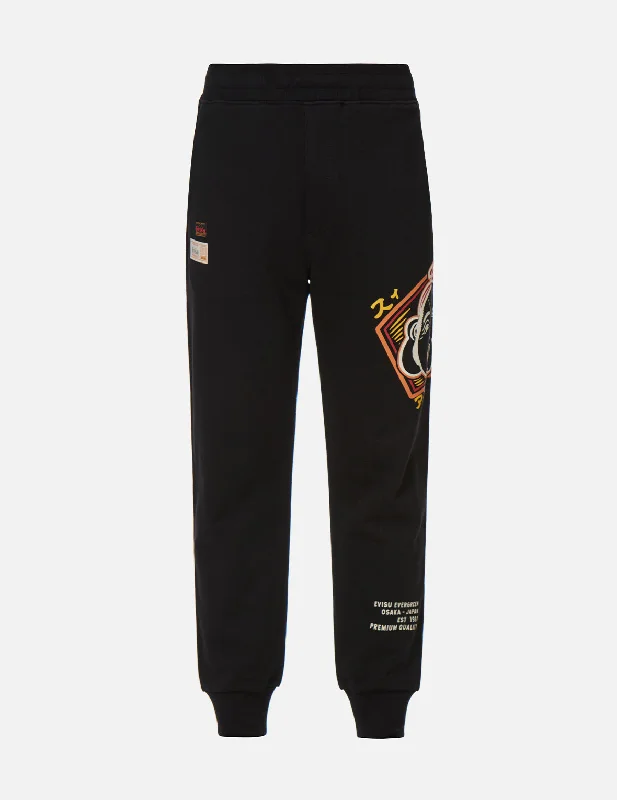Men's plaid pattern casual wool pants for a preppy winter style Color-blocking Godhead Print Sweatpants