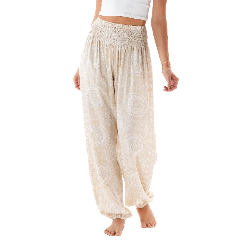 Men's pleated front casual wool blend pants for a classic aesthetic Koh Lipe Harem Pants