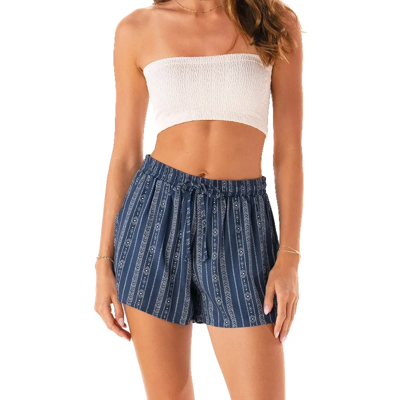 Men's pastel colored casual cotton pants for a spring - friendly style Lahu Tribal Print Drawstring Shorts