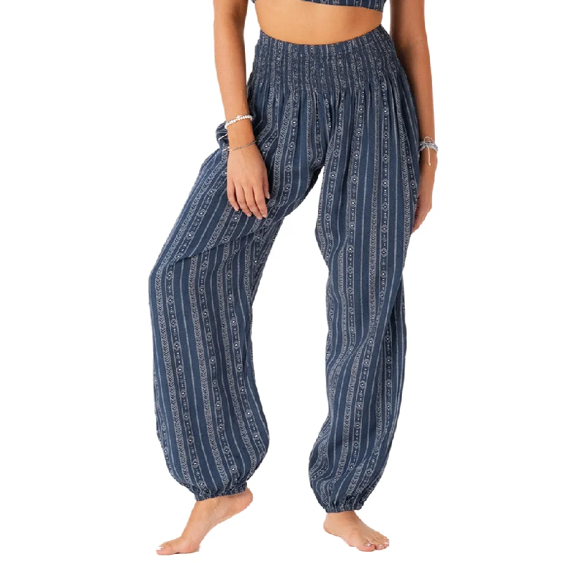 Men's distressed casual cotton pants for a laid - back bohemian style Lahu Tribal Print Harem Pants