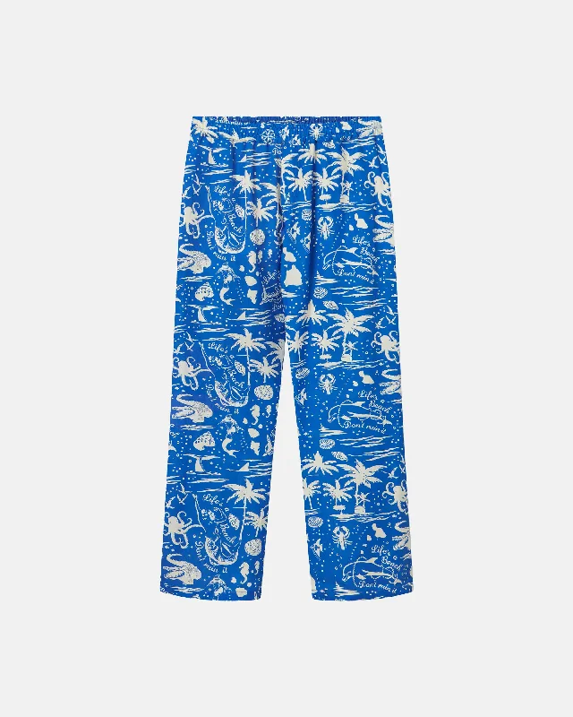 Men's wide - leg casual linen blend pants for a relaxed beachside look Life's a beach pants