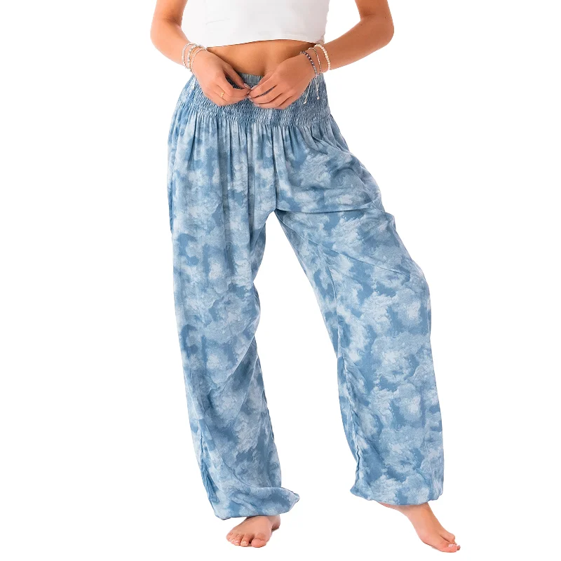 Men's zip - pocket casual canvas pants for added functionality Marina Grande Harem Pants
