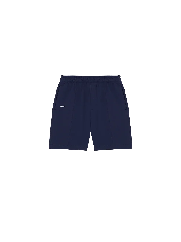 Men's pastel colored casual cotton pants for a spring - friendly style Mens DNA Double Jersey Panelled Shorts—navy