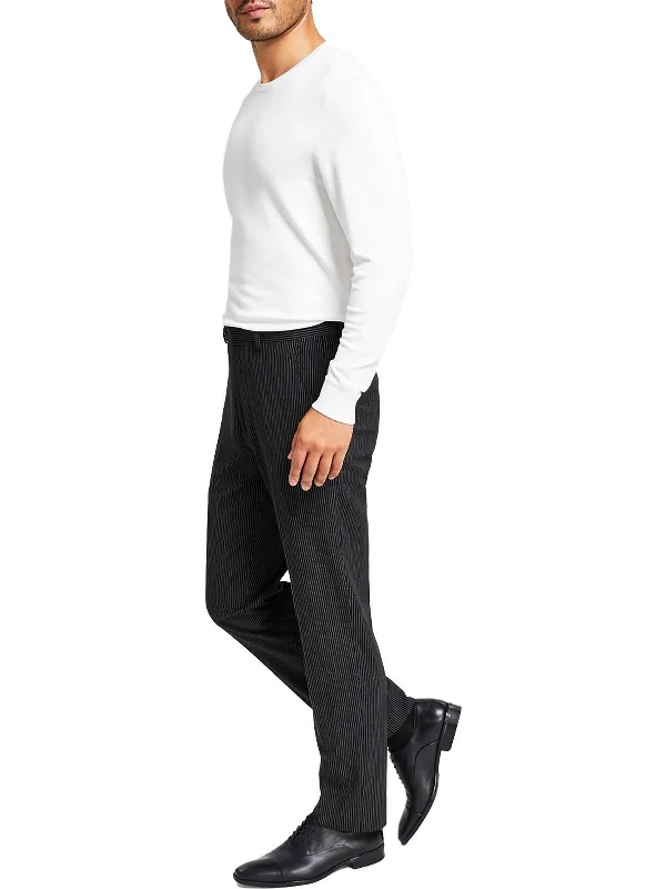 Men's tapered leg casual twill pants for a modern office look Mens Slim Fit Trouser Pants