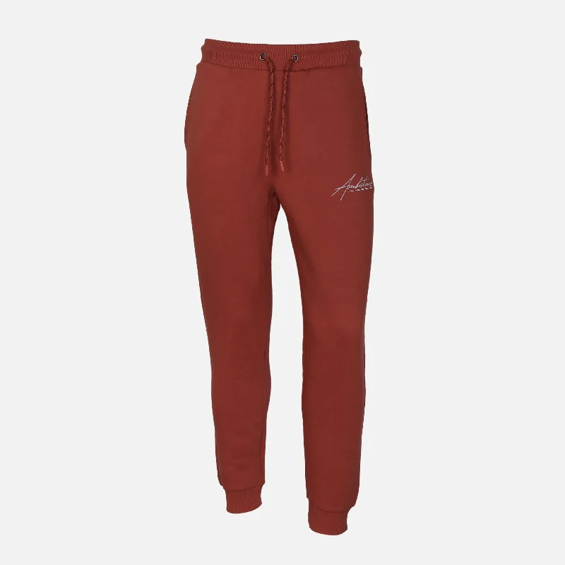 Men's tapered leg casual twill pants for a modern office look MEN REGULAR FIT JOGGING PANTS KINITED