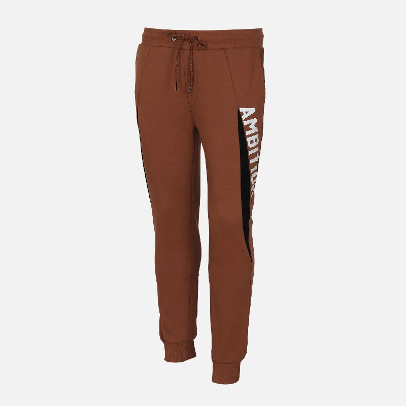 Men's tapered leg casual twill pants for a modern office look MEN REGULAR FIT JOGGING PANTS KINITED