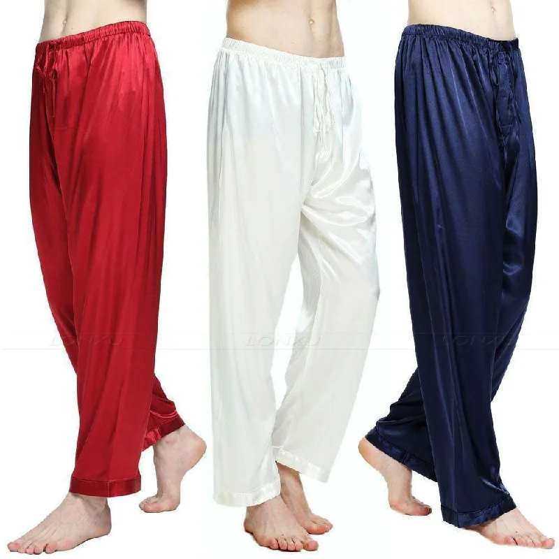 Men's cropped length casual linen pants for a breezy summer vibe Night Rider Men Pajama Pants