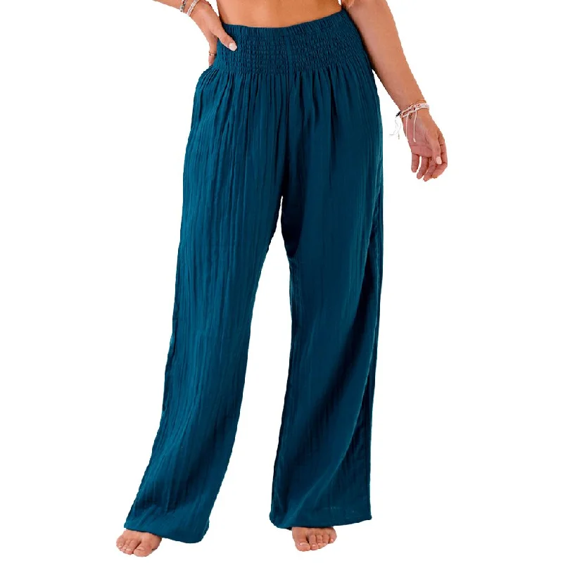 Men's cropped length casual linen pants for a breezy summer vibe Pacific Wide Leg Cotton Pants