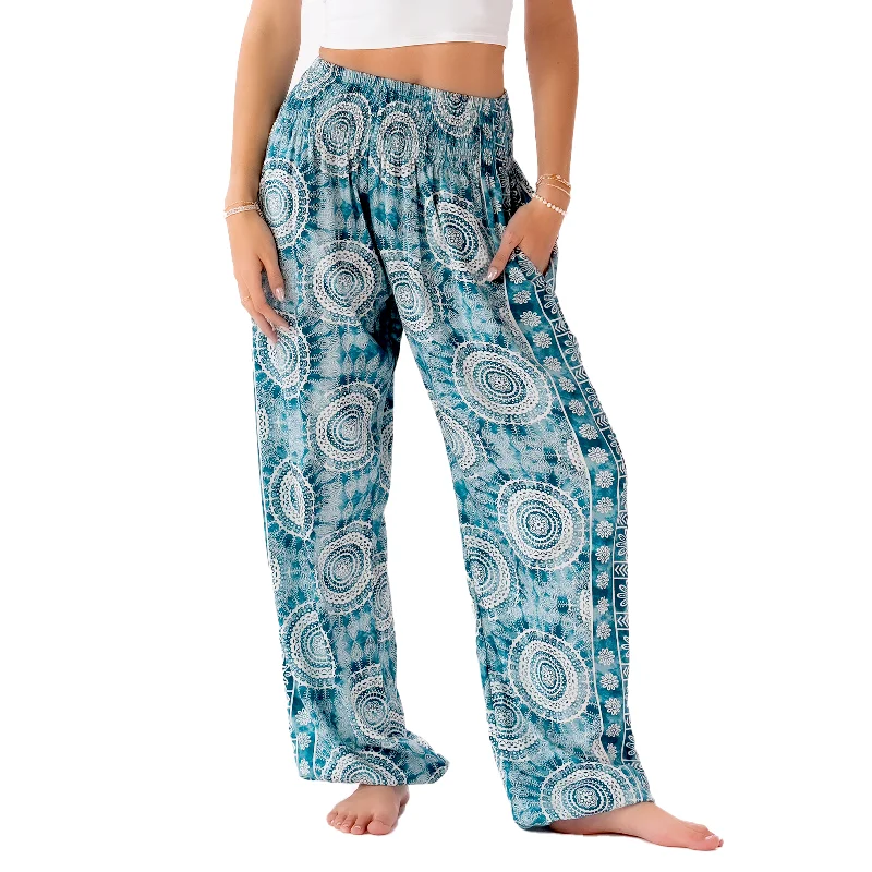 Men's patterned casual silk blend pants for a unique night - out style Palmetto Point Harem Pants