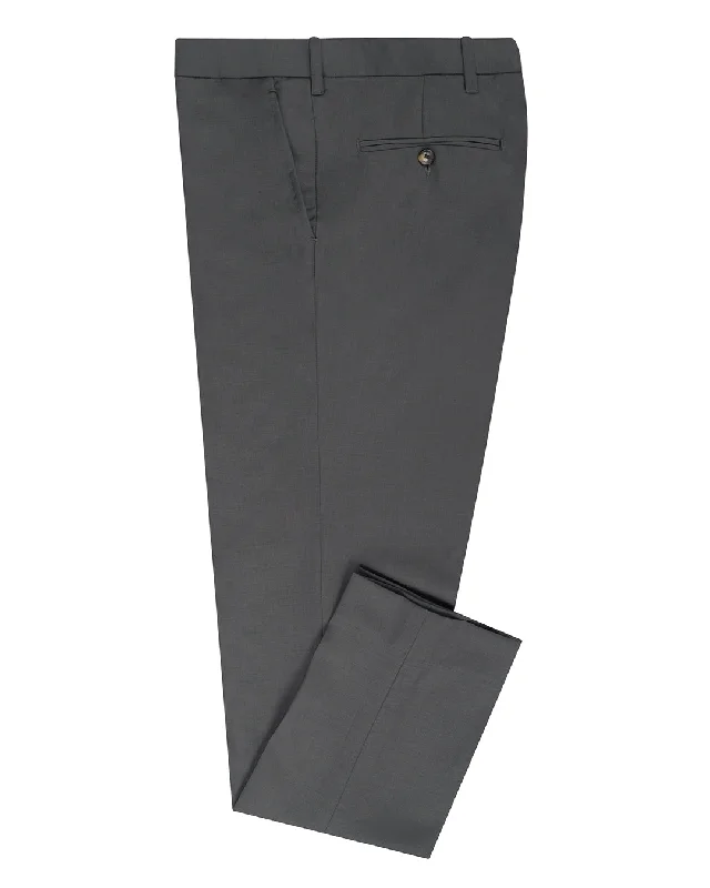 Men's patterned casual silk blend pants for a unique night - out style Washable Wool Pants: Plain Grey