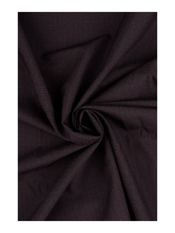 Men's lightweight linen casual beach pants for summer vacations Premium Checked Australian Merino Wool Blended  Pants Fabric Maroon Mark Wool