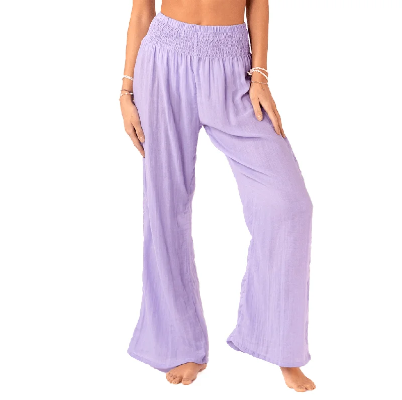 Men's relaxed fit casual chino pants for weekend brunches Ube Sorbet Wide Leg Cotton Pants