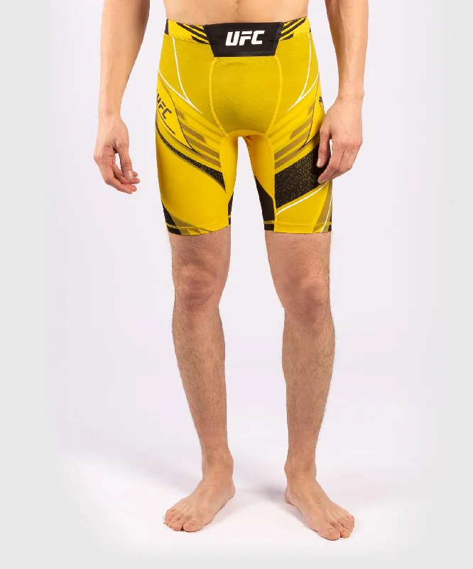 Men's lightweight linen casual beach pants for summer vacations UFC Venum Authentic Fight Night Men's Vale Tudo Shorts - Long Fit - Yellow
