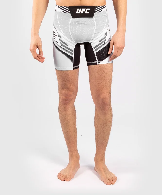 Men's lightweight linen casual beach pants for summer vacations UFC Venum Authentic Fight Night Men's Vale Tudo Shorts - Short Fit - White
