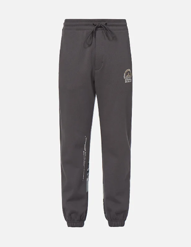Men's pleated front casual wool blend pants for a classic aesthetic Ukiyo-E and Sashiko Geometric Print Sweatpants