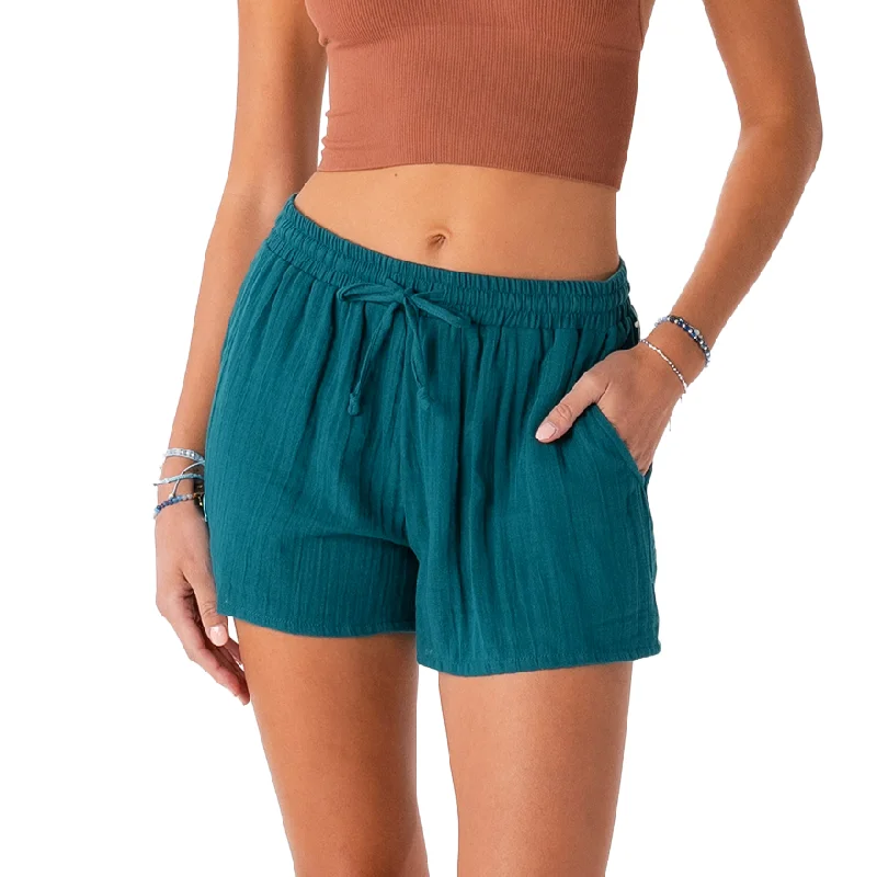 Men's wide - leg casual linen blend pants for a relaxed beachside look Verdigris Cotton Cabana Shorts