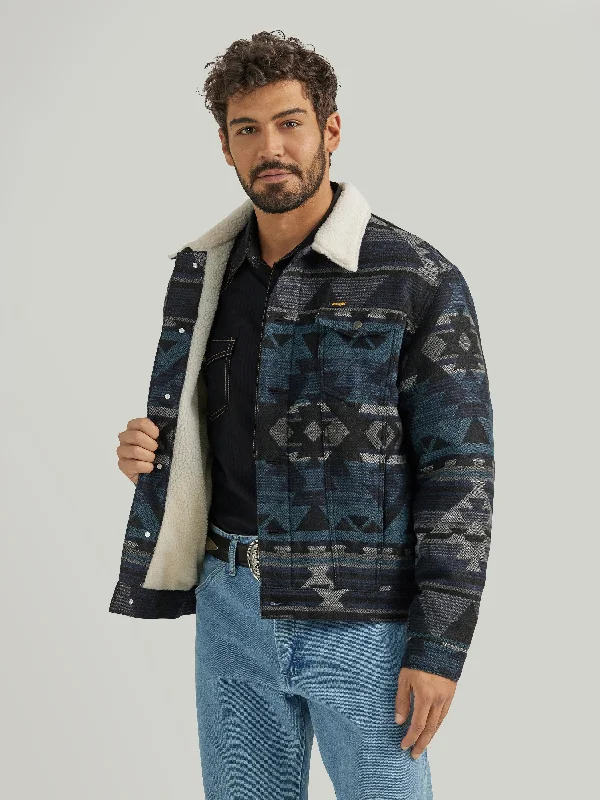 Performance - driven men jackets with breathable fabric for sports Men's Wrangler Sherpa Lined Jacket #112352866