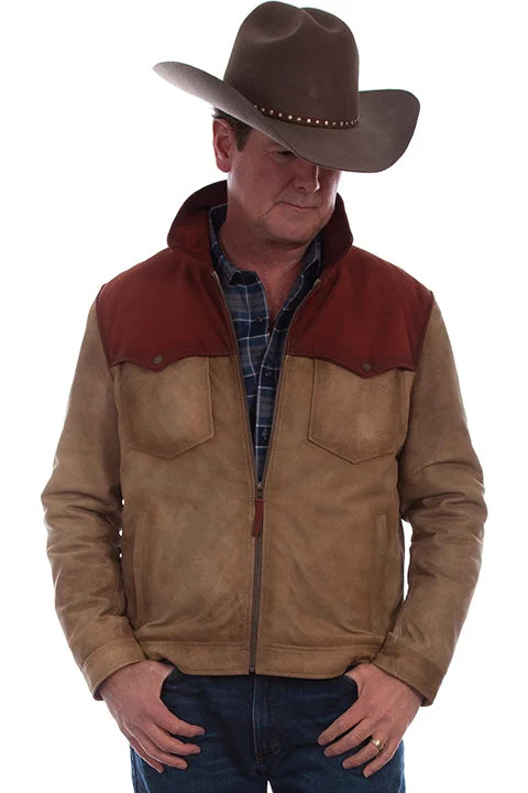 Men jackets with a hidden interior pocket for secure storage Men's Scully Leather Jacket #2026-82