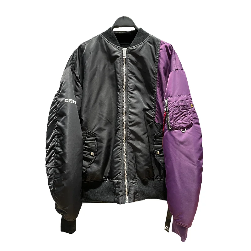 Bomber men jackets with ribbed cuffs for a classic 80s style mastermind JAPAN/ALPHA INDUSTRIES/Jacket/L/Polyester/BLK