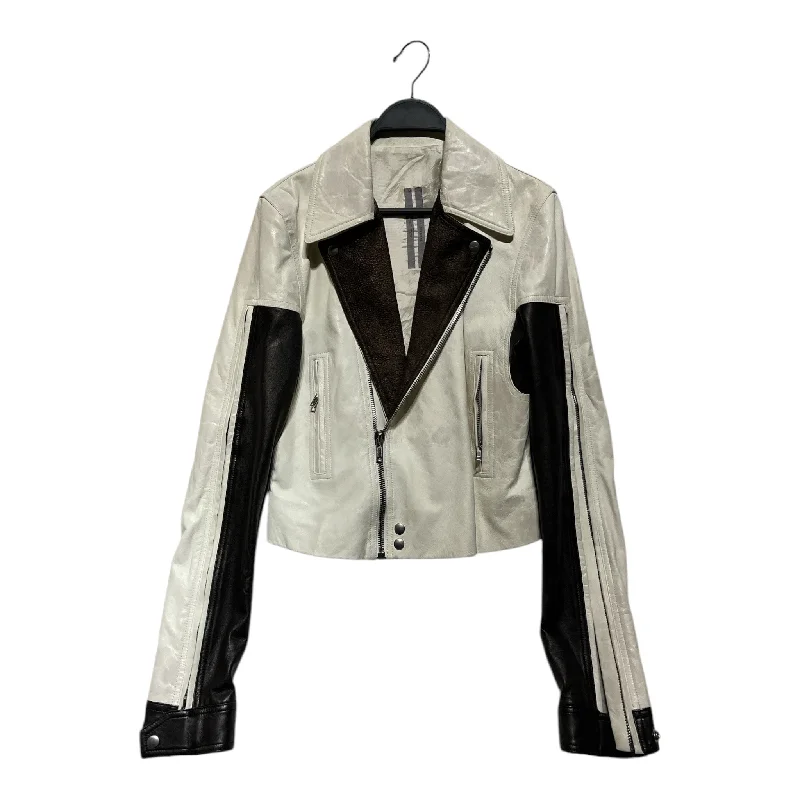 Lightweight men coats made of breathable fabric for spring and autumn Rick Owens/Leather Jkt/6/Leather/WHT/DRACUBIKER