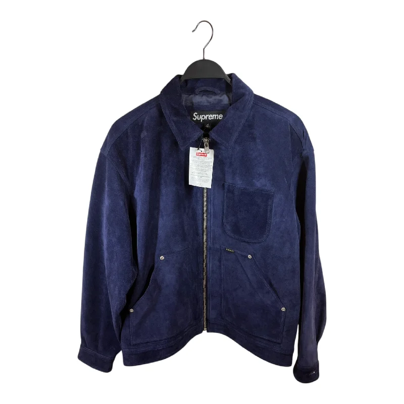 Lightweight men jackets made from recycled nylon for eco - friendly travel Supreme/Jacket/M/Suede/BLU/